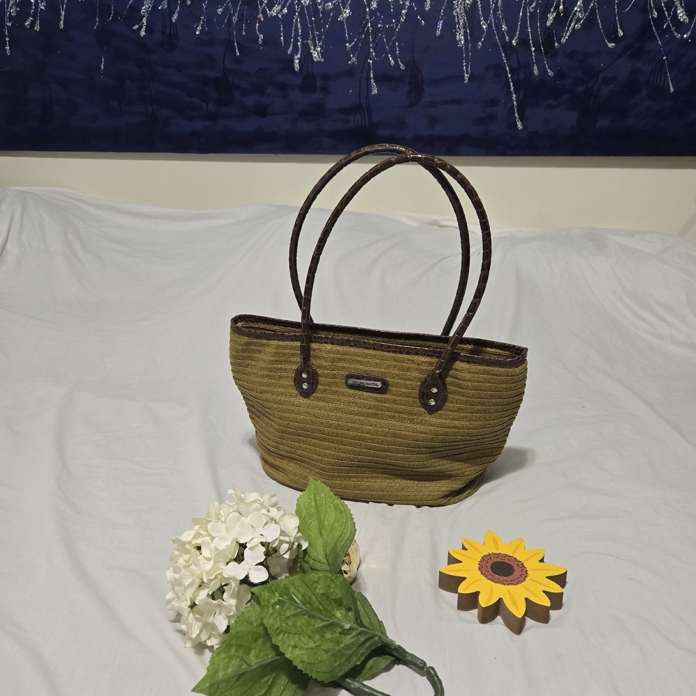 Jaclyn Smith Olive and Dark Brown Shoulder Bag 363
